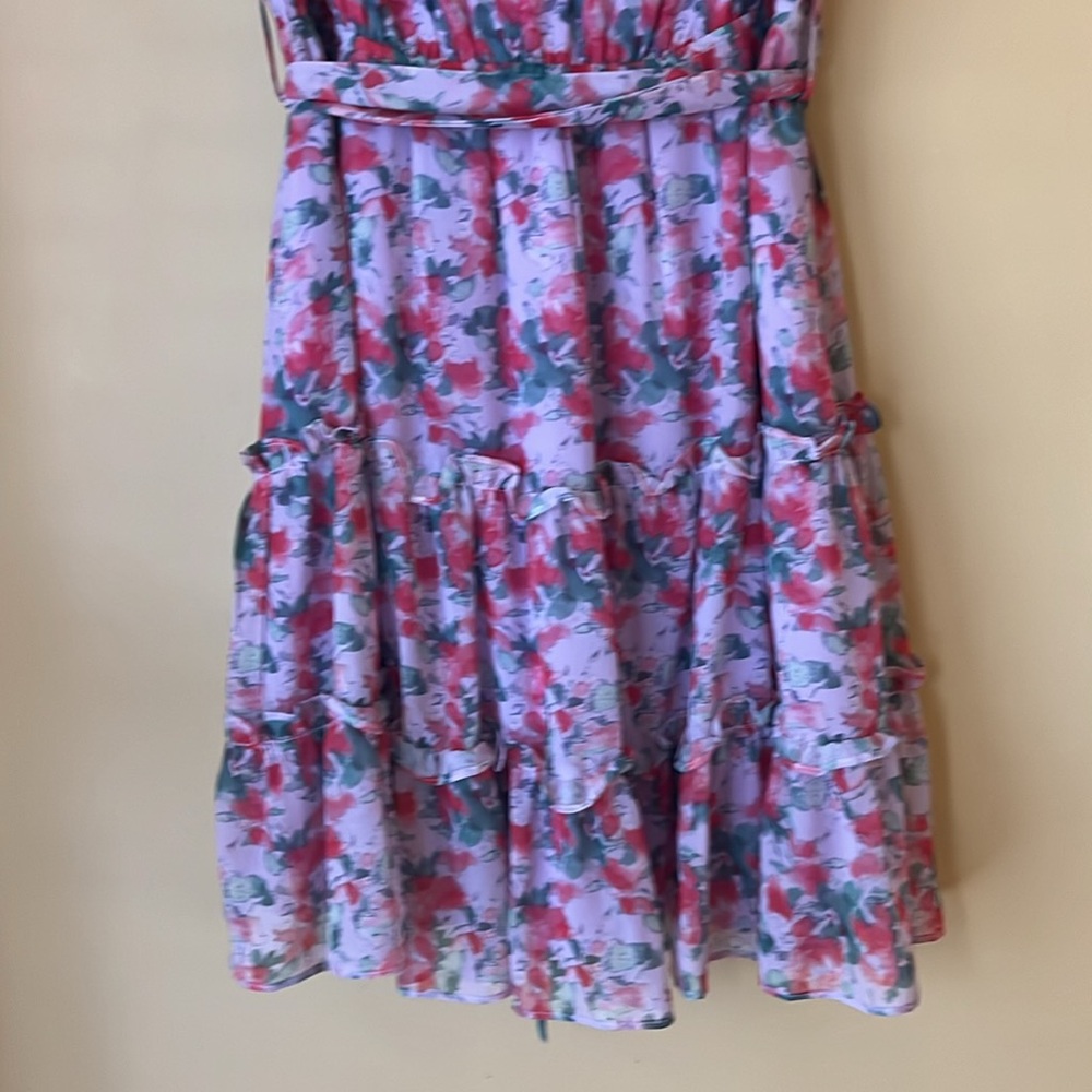 I100% lightweight polyester summer dress sz L - Picture 7 of 9